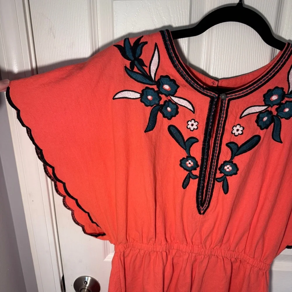 Free People Sophia Embroidered Romper